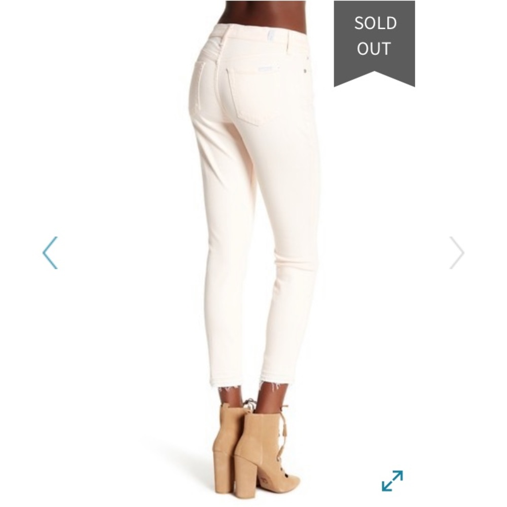 NWT 7 FOR ALL MANKIND Ankle Skinny Raw Hem Sz30 - Picture 3 of 8